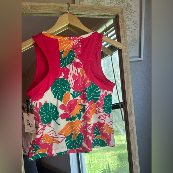 Sincerely Jules Golf & Tennis Floral Tank Top Shirt Size Small UPF 50 - Picture 5 of 5